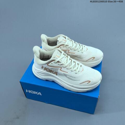 HOKA ONE ONE Clifton 10 White Light Green Blue EU 36-45 Running Shoe Running Sneakers - Unisex (BS-69342)