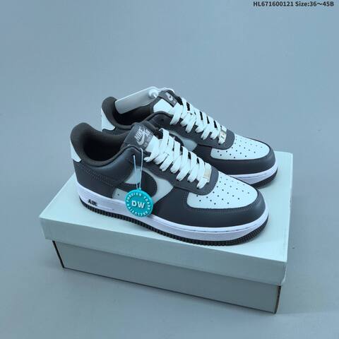 Nike Air Force 1 Low Dark Grey White Black EU 36-45 Sneaker - Unisex (BS-61840)