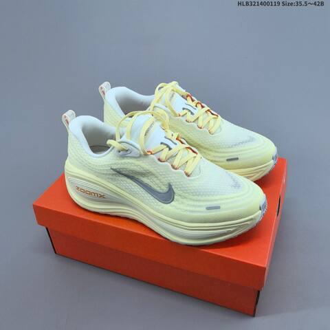 Nike Vomero Plus ReactX Air Zoom Pale Yellow White Grey Orange EU 35 5-42 Running Shoe - Unisex (BS-61899)