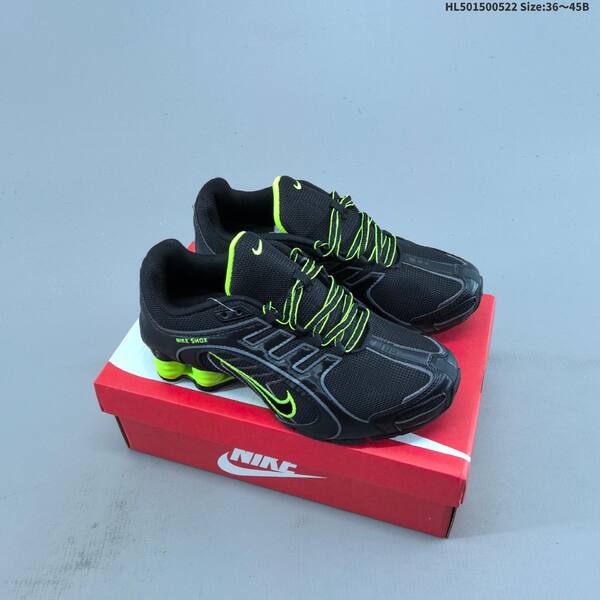 Nike Shox HQ7540-001 black neon green white EU 36-45 running shoe