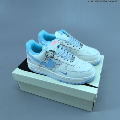 Nike Air Force 1 07 White Dark Green Dark Grey Red EU 36-45 Sneaker - Unisex (BS-62120)