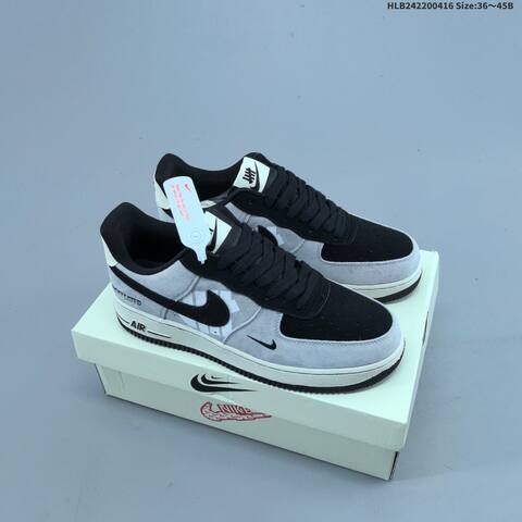 Nike Air Force 1 07 LV8 FV3694-114 Grey Black Off White EU 36-45 Sneaker - Unisex (BS-60694)