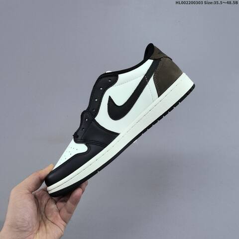 45 5 Travis Scott x Fragment x Air Jordan 1 Low AIR JORDAN 1 Aj1 Lifestyle - Men's (BS-66621)