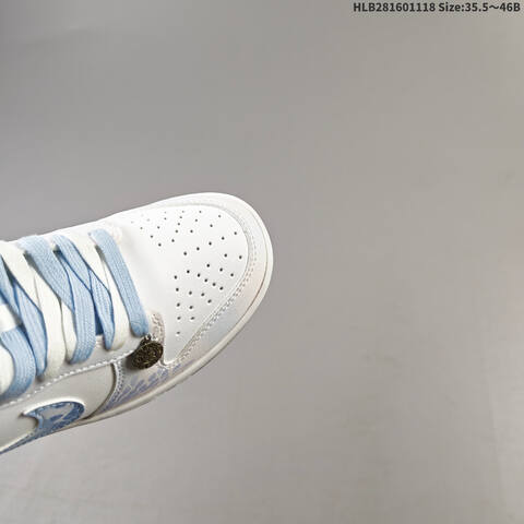 Nike SB Dunk Low White Light Blue Grey EU 35 5-46 Skate Shoe - Unisex (BS-63517)