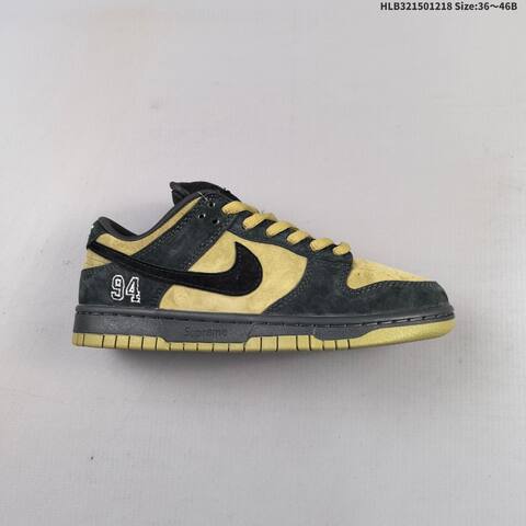 Nike SB Dunk Low Pro Supreme 94 Black Olive Green EU 36-46 Skate Shoe - Unisex (BS-62591)