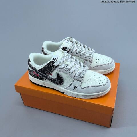 Nike Dunk SB Low Off White Navy Blue EU 36-45 Skate Shoe - Unisex (BS-61641)