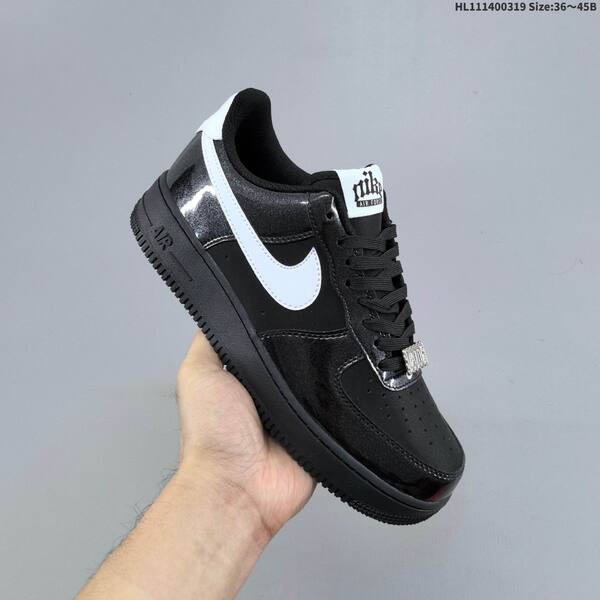 Nike Air Force 1 07 black white silver EU 36-45 sneaker