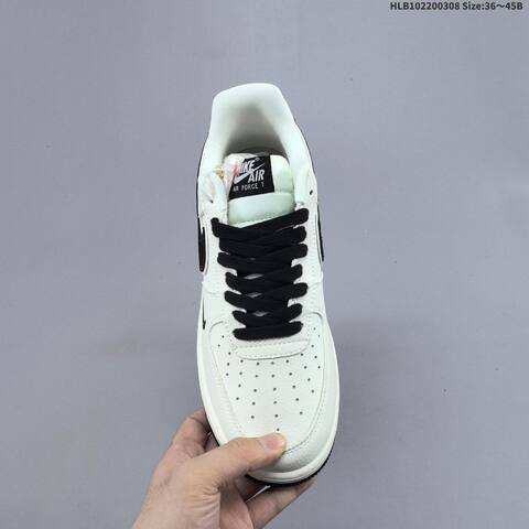 Nike Air Force 1 07 LV8 DD1982-324 Off White Black Red EU 36-45 Skate Shoe - Unisex (BS-61429)