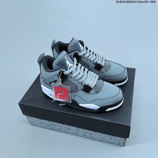 Jordan Air Jordan 4 Retro Pure Money white/silver 36~46 basketball