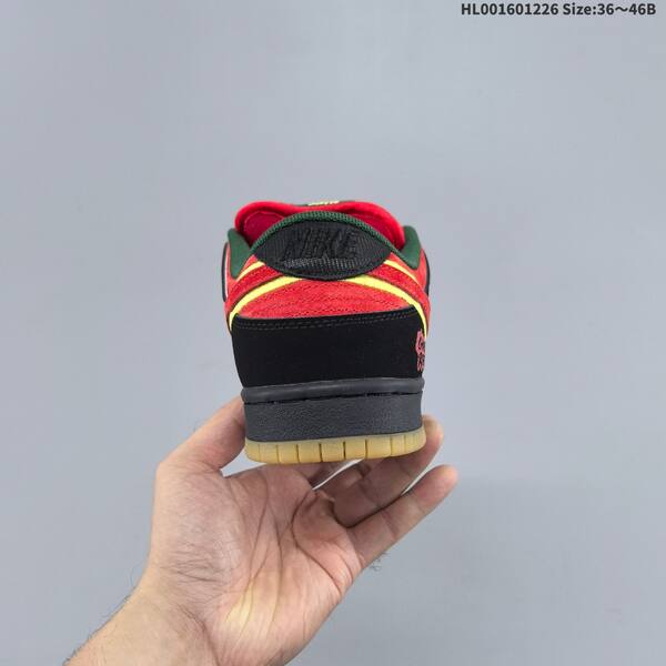 Nike SB Dunk Low Pro red black green yellow gum EU 36-46 skate shoe