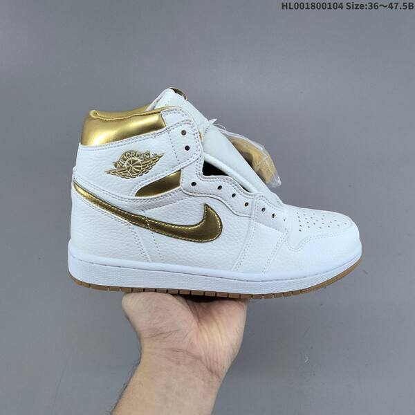 Jordan Air Jordan 1 High OG white and gold EU 36~47.5 basketball
