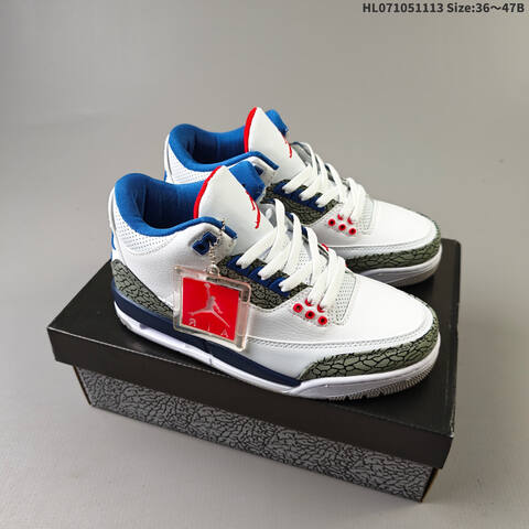 Jordan Air Jordan 3 Retro Silver Anniversary AIR JORDAN 3 1987 1988 35 MV Lifestyle - Women's (BS-67831)