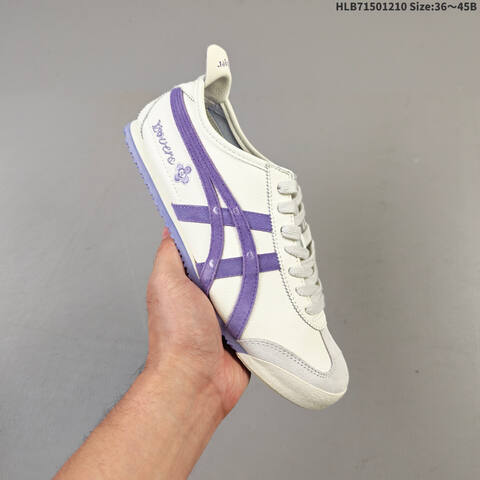 Onitsuka Tiger Mexico 66 Cream White Purple EU 36-45 Sneaker Casual Sneakers - Unisex (BS-69171)