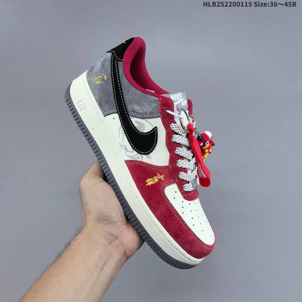 Nike Air Force 1 07 Low red white gray black EU 36-45 sneaker