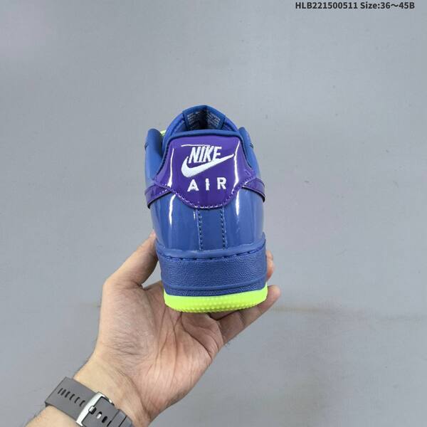 Nike Air Force 1 07 LV8 blue purple neon yellow EU 36-45 sneaker
