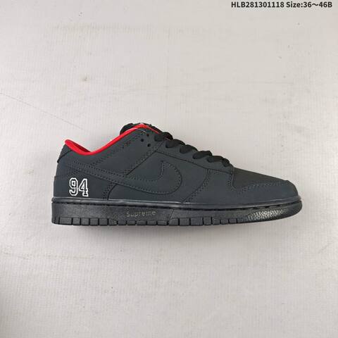 Nike SB Dunk Low Pro Black Red White EU 36-46 Skate Shoe - Unisex (BS-63491)