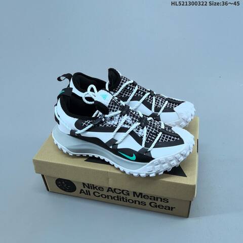 Nike ACG Mountain Fly Low GTX SE White Grey Black Orange Olive EU 36-45 Trail Shoe - Unisex (BS-61191)
