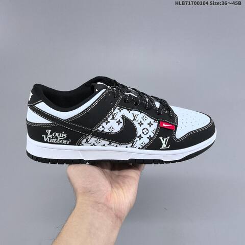Nike SB Dunk Low Retro DIY LV Black White Light Green EU 36-45 Skate Shoe - Unisex (BS-62238)