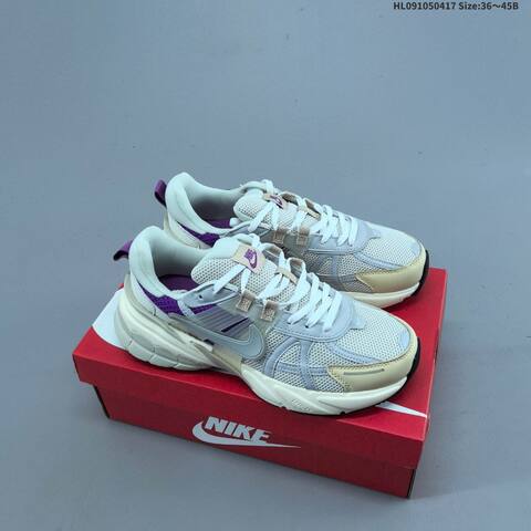Nike V2K Run White Silver Cream Black EU 36-45 Running Shoe - Unisex (BS-60668)