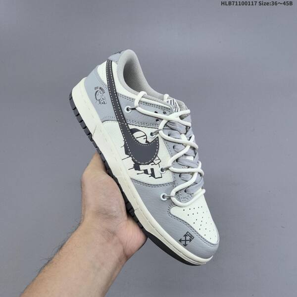 Nike Dunk Low white grey dark grey EU 36-45 skate shoe