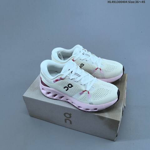On Cloudsurfer 2 Ivory Light Pink Burgundy EU 36-45 Running Shoe Running Sneakers - Unisex (BS-69641)