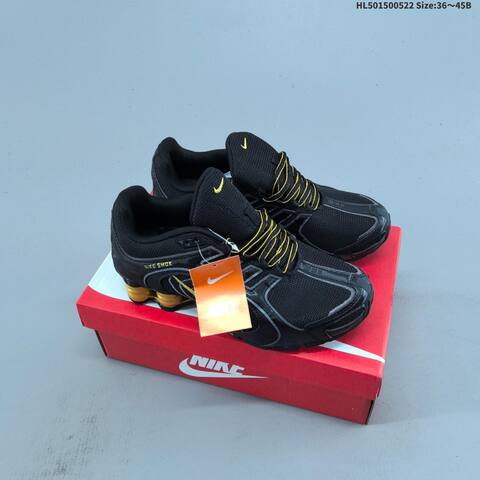 Nike Shox HQ7540-001 Black Neon Green White EU 36-45 Running Shoe - Unisex (BS-60222)