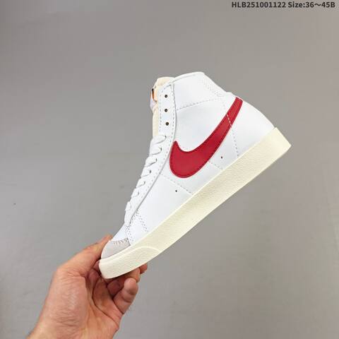 Nike Blazer Mid 77 White Red Cream Grey EU 36-45 Skate Shoe - Unisex (BS-63247)