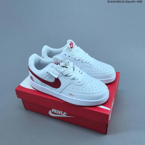 Nike Court Vision 1 Low White Red EU 36-45 Skate Shoe - Unisex (BS-61769)