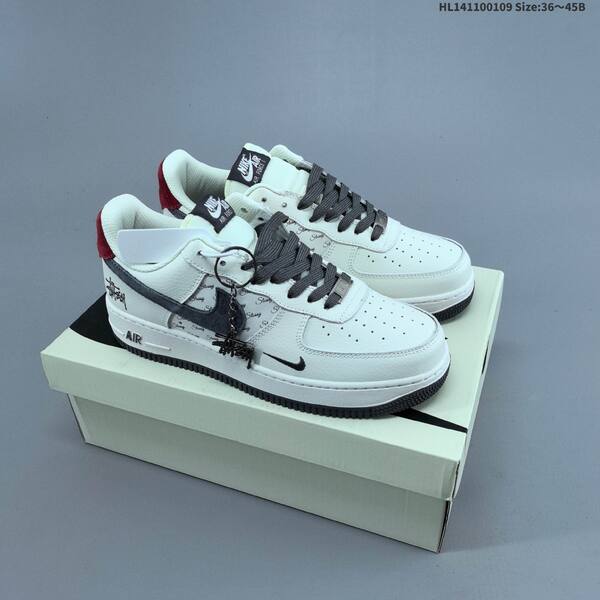 Nike Air Force 1 07 white dark green dark grey red EU 36-45 sneaker