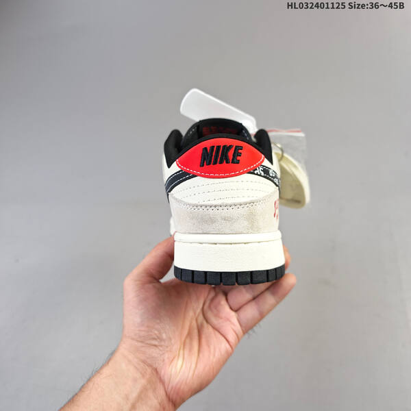 Nike SB Dunk Low Supreme light grey black red white EU 36-45 skate shoe