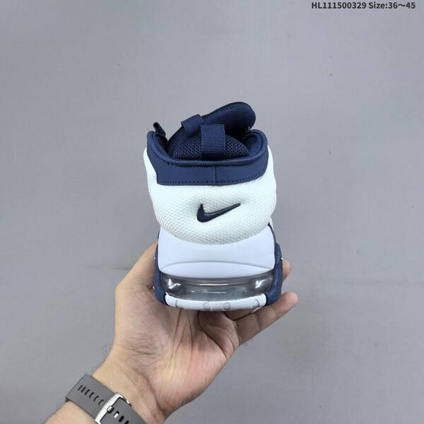 Nike Air More Uptempo Low white navy blue EU 36-45 basketball shoe