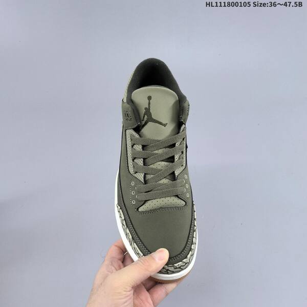 Jordan Air Jordan 3 Retro olive green / black / white / gum 36~47.5 basketball