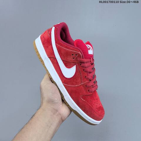 Nike SB Dunk Low Blood Rage Red White Gum EU 36-46 Skate Shoe - Unisex (BS-62087)
