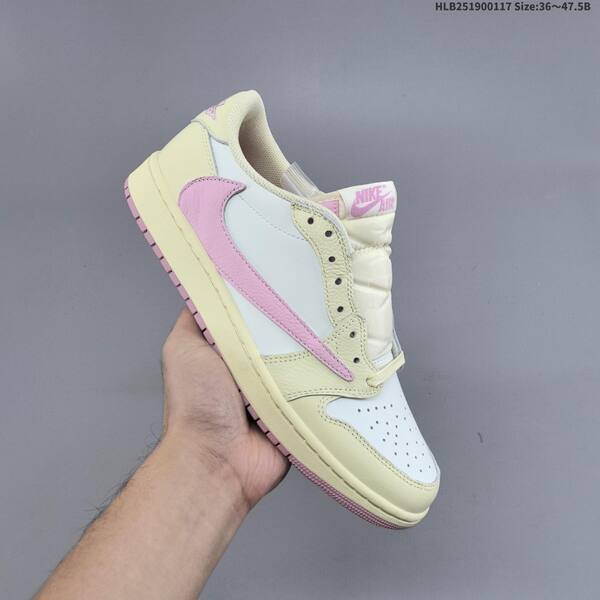 Nike Air Jordan 1 Low Travis Scott cream white / pink / light beige 36~47.5 lifestyle