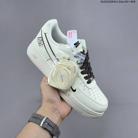 Nike Air Force 1 07 LV8 MM5288-072 Off White Black EU 36-45 Sneaker - Unisex (BS-60811)