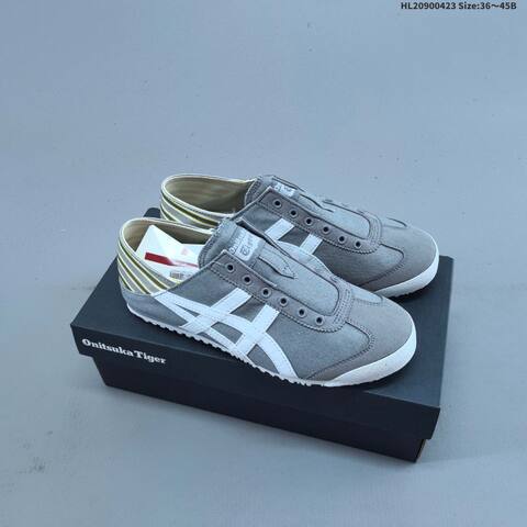 Onitsuka Tiger Mexico 66 Paraty Slip On Black White And Blue White EU 36 To 45 Sneaker Casual Sneakers - Unisex (BS-68876)