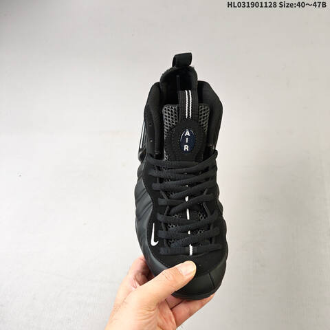 Nike Air Foamposite One Black Dark Grey White EU 40-47 Basketball Shoe - Men's (BS-62996)