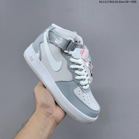Nike Air Force 1 Mid 07 Grey White EU 36-45 Sneaker - Unisex (BS-61909)