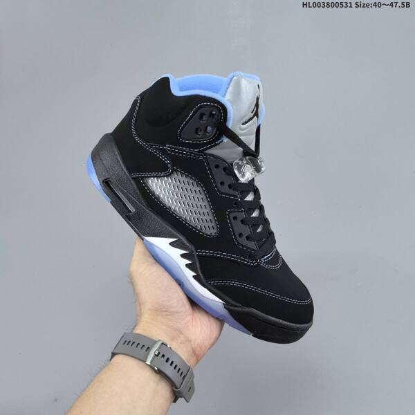 Jordan Air Jordan 5 Retro Black/University Blue/Silver EU 40~47.5 basketball