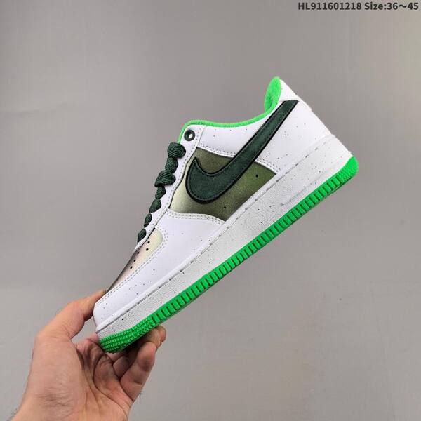 Nike Air Force 1 Low white dark green metallic green orange EU 36-45 sneaker