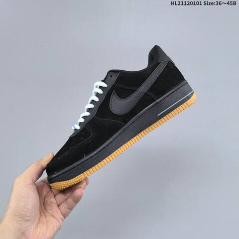 Nike Air Force 1 07 Black White Gum Blue EU 36-45 Sneaker - Unisex (BS-62267)