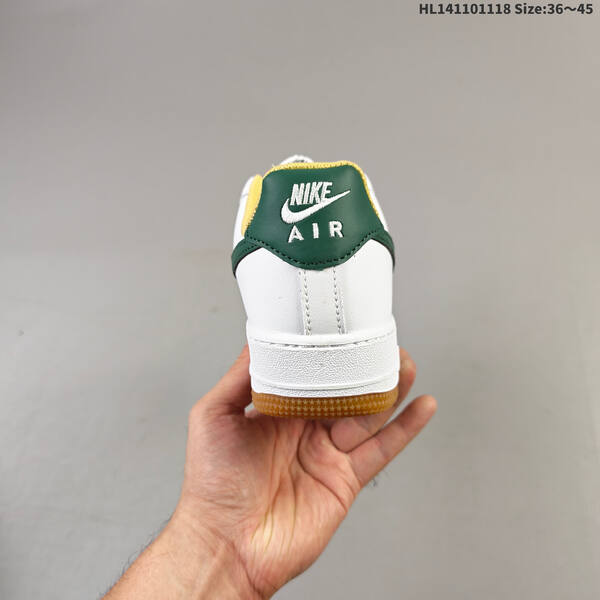 Nike Air Force 1 07 white dark green yellow EU 36-45 sneaker
