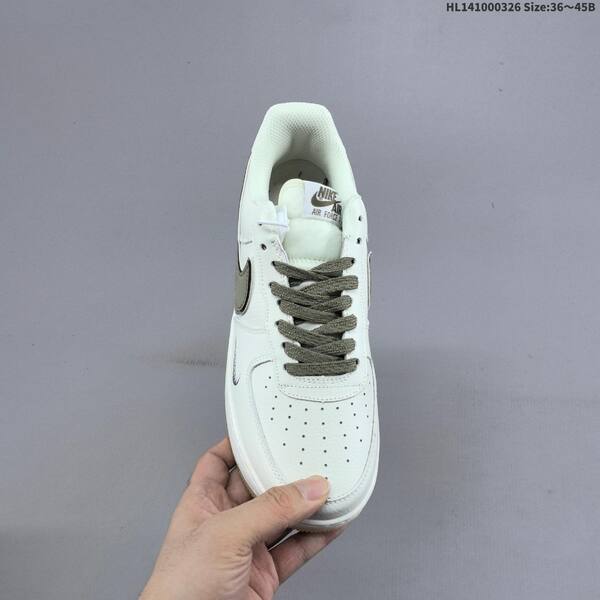 Nike Air Force 1 Low off white olive green silver pale yellow EU 36-45 sneaker