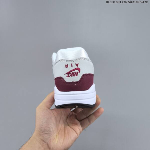 Nike Air Max 1 white grey burgundy EU 36-47 sneaker
