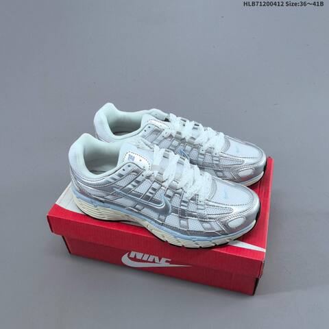 Nike P-6000 White Black Pink Beige EU 36-41 Running Shoe - Unisex (BS-60788)