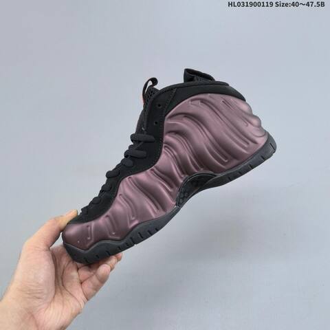 Nike Air Foamposite Pro Metallic Purple Black Orange EU 40-47 5 Basketball Shoe - Men's (BS-61887)