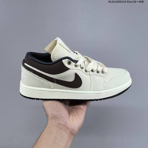 Nike Air Jordan 1 Low white/black 36~46B casual