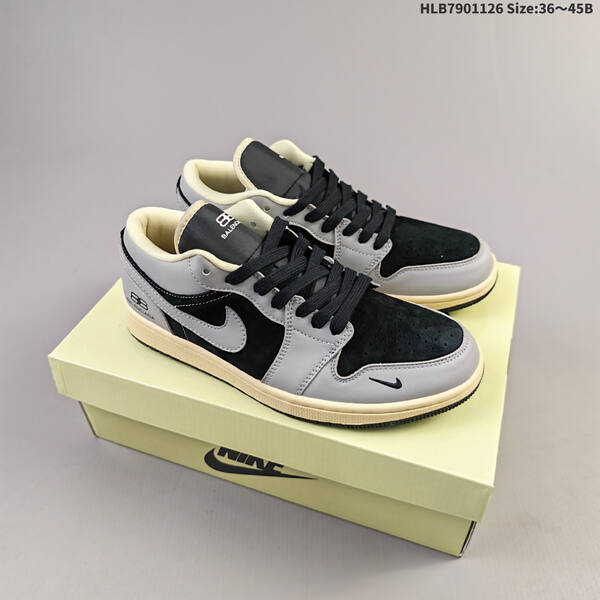 Nike Air Jordan 1 Low black/white/red 36~45B lifestyle