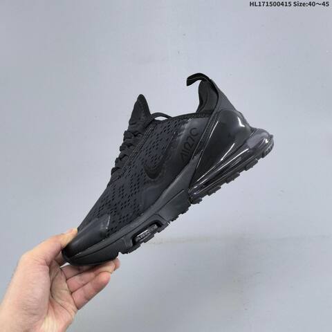 Nike Air Max 270 Flyknit All Black EU 40-45 Running Shoe - Men's (BS-60719)