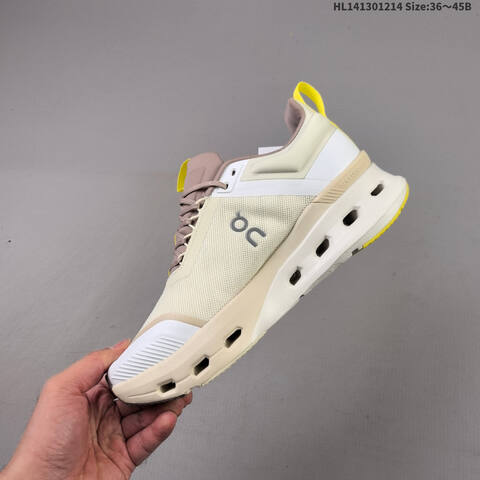 On Cloudnova X White Beige Burgundy EU 36-45 Running Shoe Running Sneakers - Unisex (BS-69744)